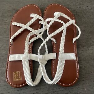 SHEIN White Braided Strap Sandals